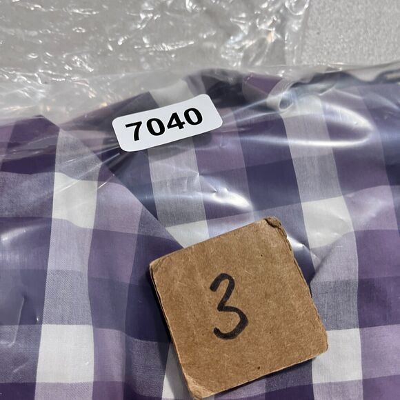 Duluth Trading Wrinklefighter Button‎ Up Shirt Womens S White Purple Gingham - Picture 7 of 7